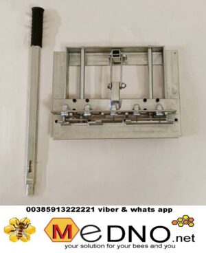 Bušač i utiskivač nitni/ zakovica , bočno bušenje okvira – pocinčani sa pomičnim čeličnim iglama u 4-5 rupa za LR, DB,AŽ,Farrar okvire /BEE HIVE FRAME EYELET HOLE PUNCH 4-5 holes for LR, DB , AŽ , Farrar and other