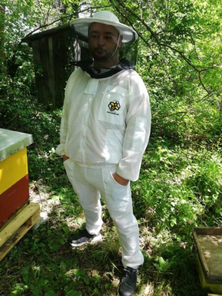 Pčelarska jakna ventilacijska sa duplom zaštitom od uboda (bluza / odijelo) bijelo -Ventilation blouse with double protection against bee sting (soft material )