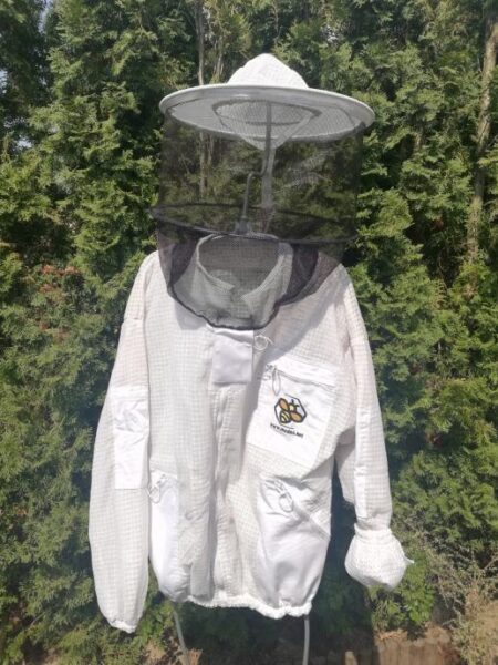 Pčelarska jakna ventilacijska sa duplom zaštitom od uboda (bluza / odijelo) bijelo -Ventilation blouse with double protection against bee sting (soft material )